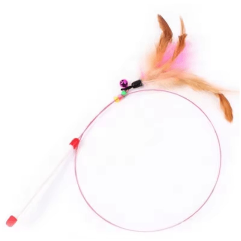FeatherFlex Suction Cup Cat Teaser Wand With Bell BiteResistant Design 6