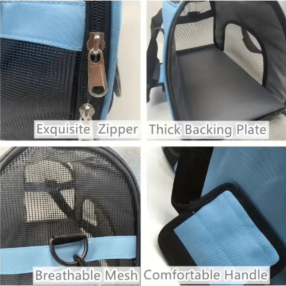 TravelEase Foldable Pet Carrier Bag For Cats Small Dogs 8