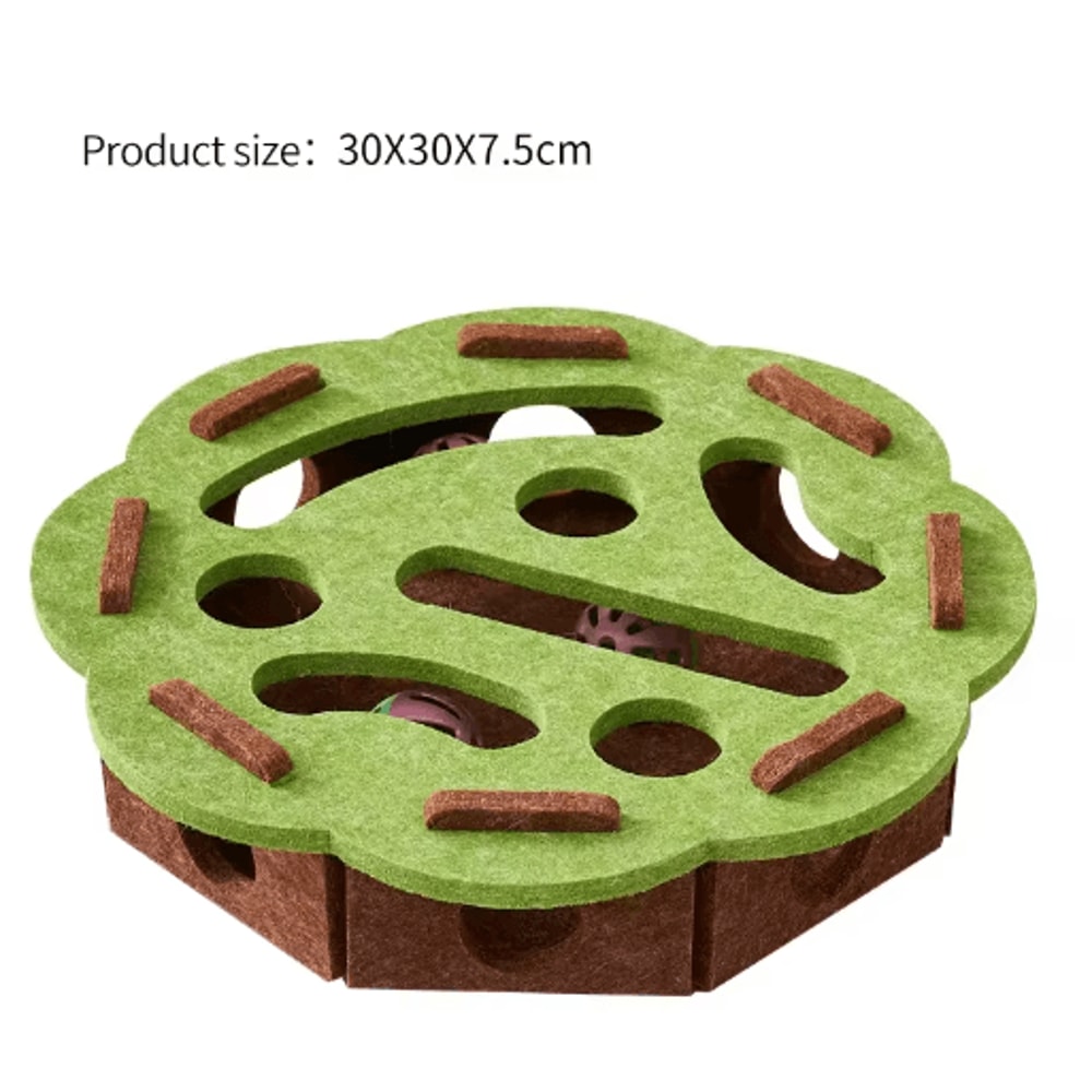 PurrMaze Interactive Felt Cat Maze Box With Bell Ball 1