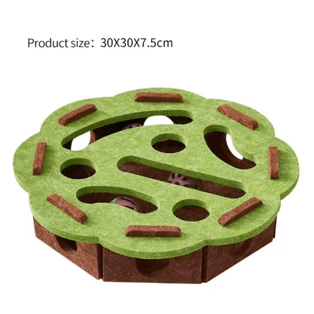 PurrMaze Interactive Felt Cat Maze Box With Bell Ball 2
