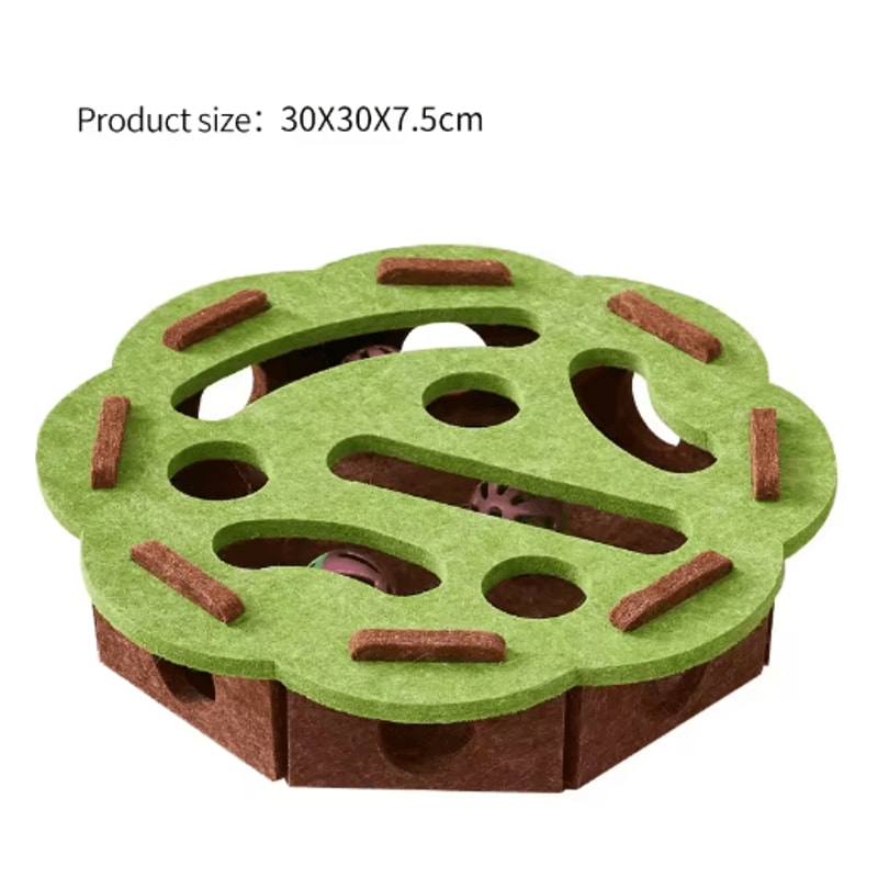 PurrMaze Interactive Felt Cat Maze Box With Bell Ball 2