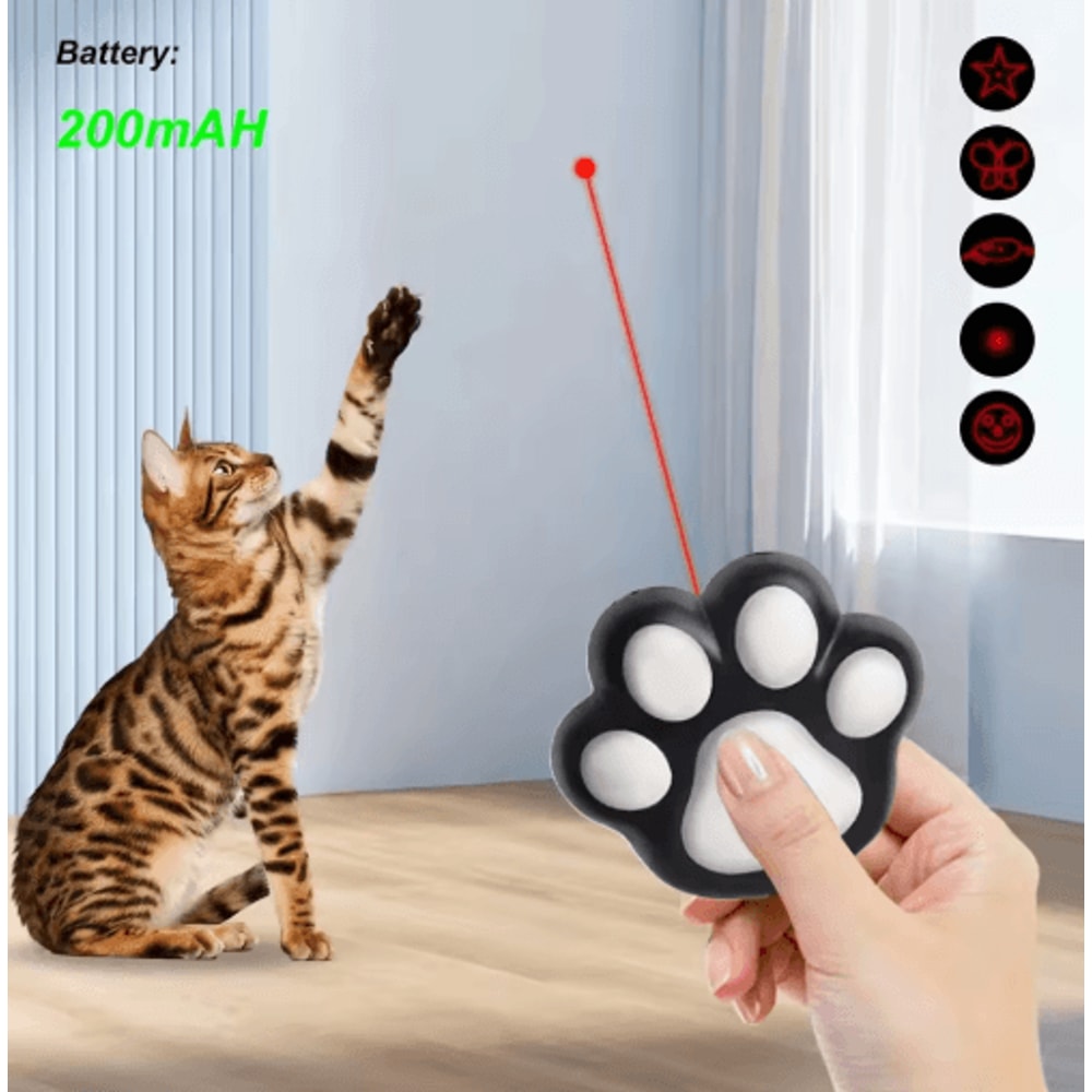 LaserPounce USB Rechargeable Interactive Cat Laser Toy 0