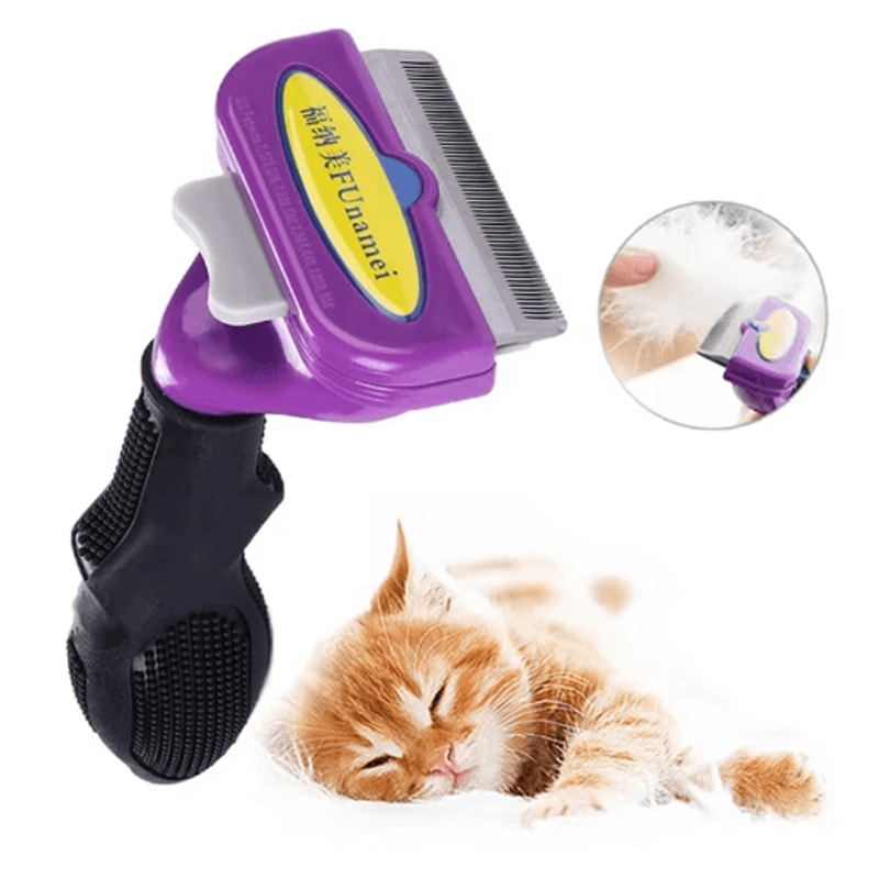 FurCare SelfCleaning Pet Grooming Brush For Dogs Cats 0