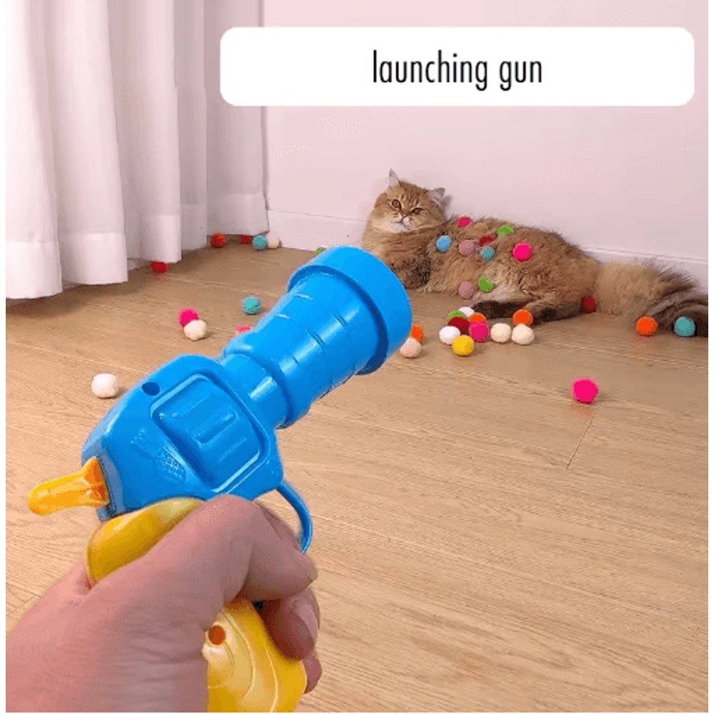 Bounce Blast Interactive Cat Toy Launcher With Plush Ball 14