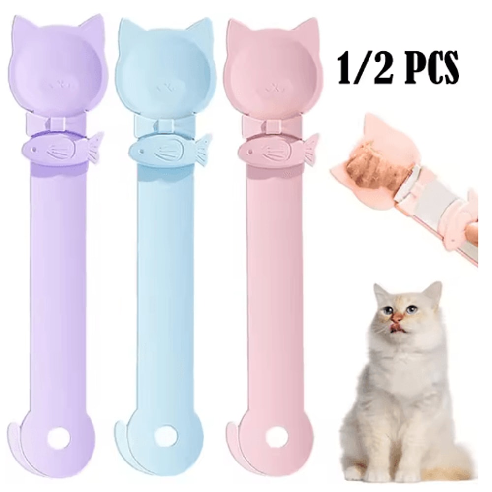 Lick Ease Long Handle Wet Food Feeder Spoon For Cats 0
