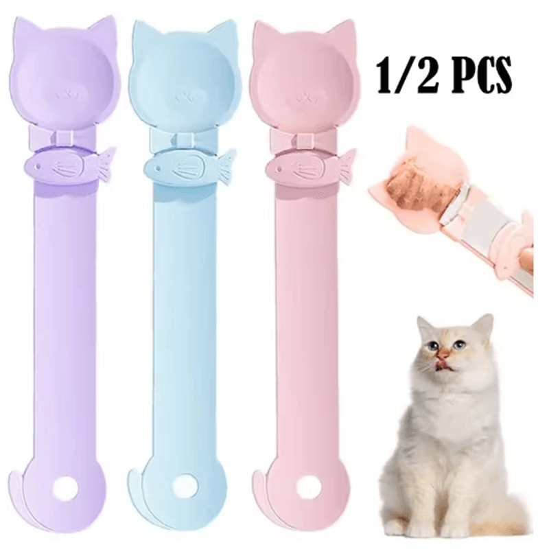 Lick Ease Long Handle Wet Food Feeder Spoon For Cats 0