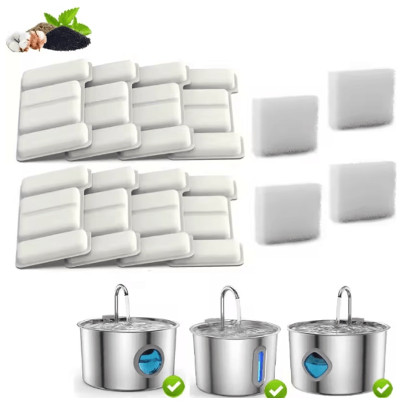 Pure Flow Replacement Filter Sponge Kit For TY09TY10 Cat Water Fountains 0