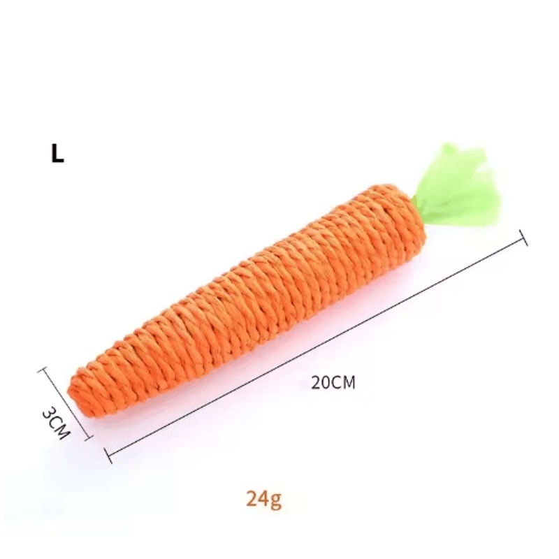 Crunchy Carrot Interactive Cat Teething Toy With Sound Scratch Fun 1