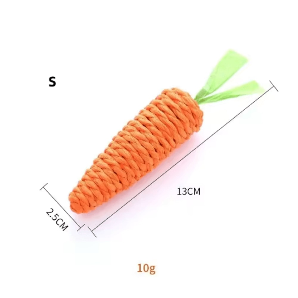 Crunchy Carrot Interactive Cat Teething Toy With Sound Scratch Fun 2