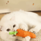 Crunchy Carrot Interactive Cat Teething Toy With Sound Scratch Fun 6