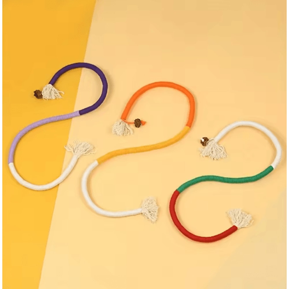 SilverChew Interactive Silvervine Cat Teaser Rope Toy For Dental Care Play 5