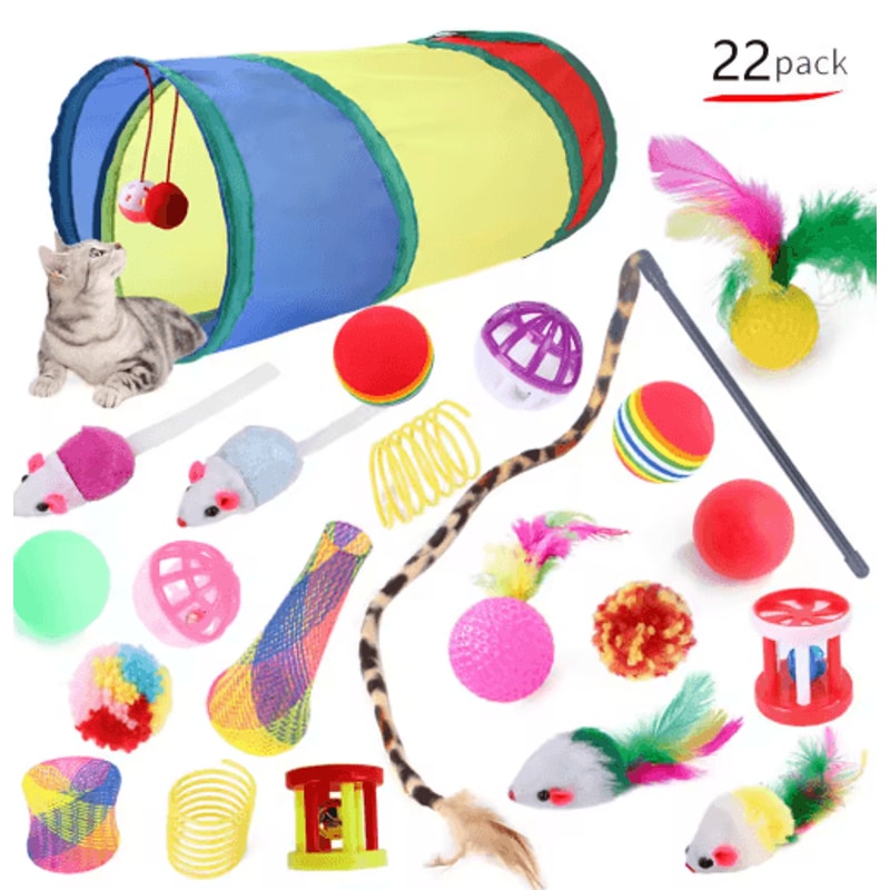 Play Paws 1224 Piece Interactive Cat Toy Variety Set 1