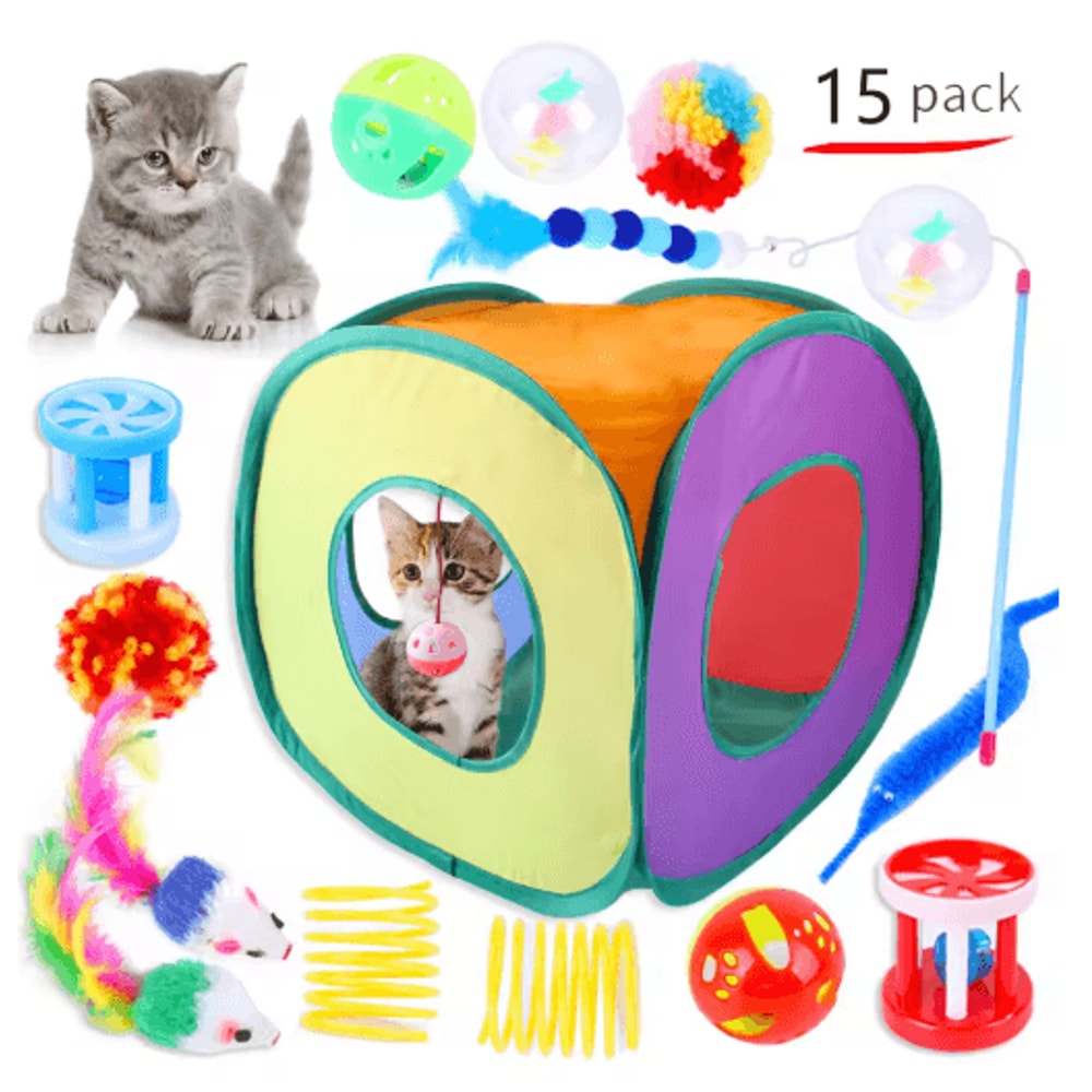 Play Paws 1224 Piece Interactive Cat Toy Variety Set 2