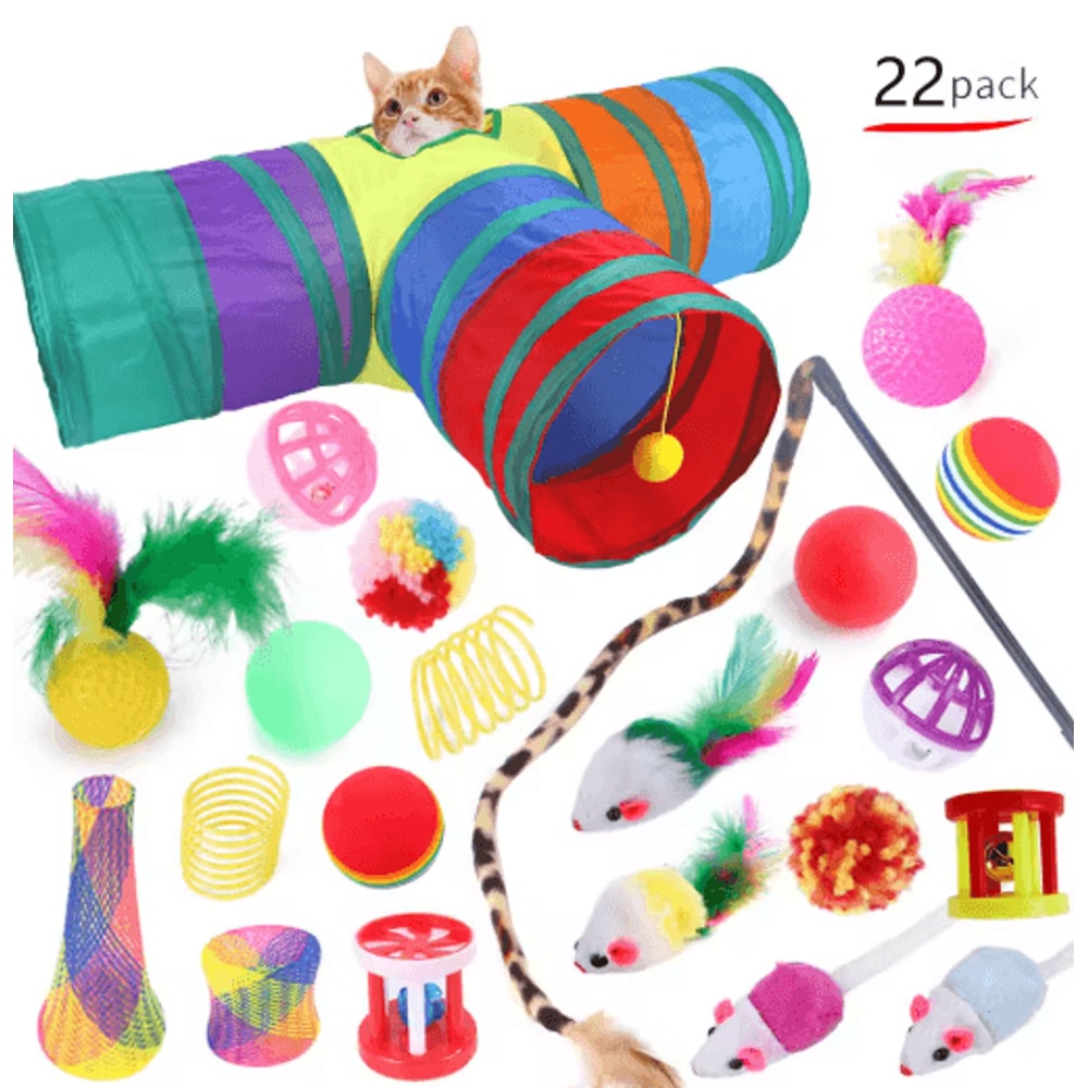 Play Paws 1224 Piece Interactive Cat Toy Variety Set 4