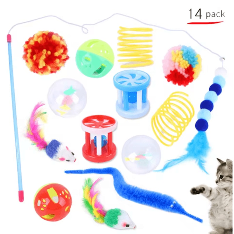 Play Paws 1224 Piece Interactive Cat Toy Variety Set 5