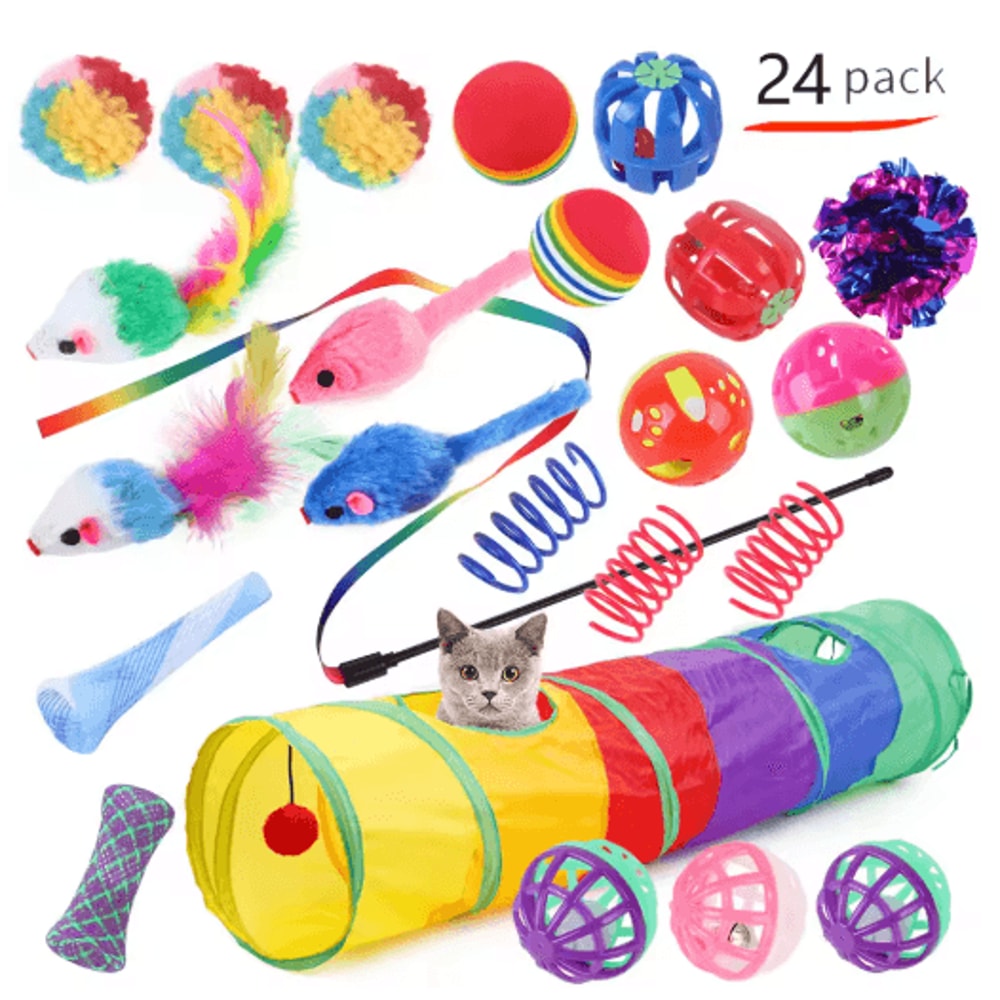 Play Paws 1224 Piece Interactive Cat Toy Variety Set 7