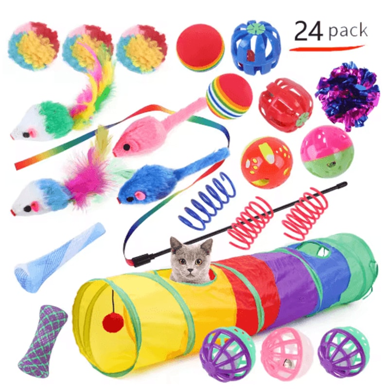 Play Paws 1224 Piece Interactive Cat Toy Variety Set 7