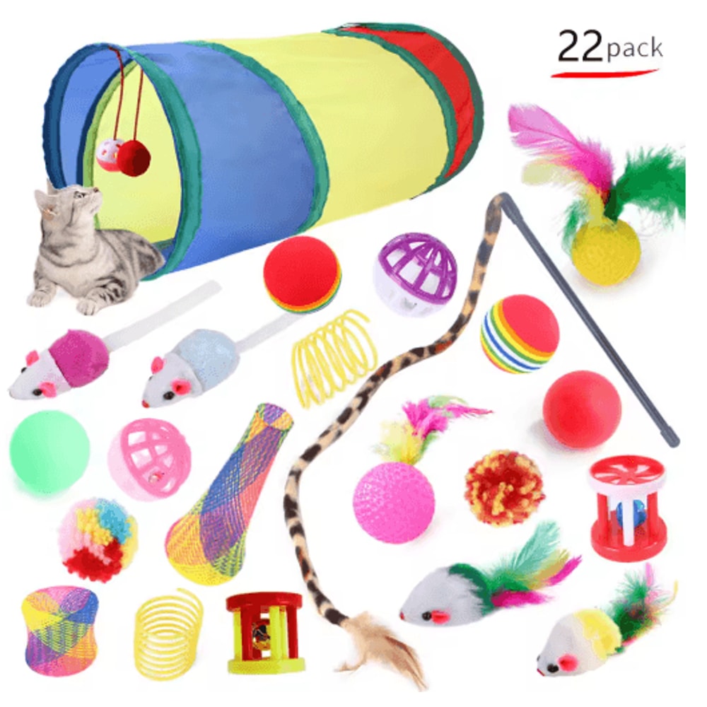 Play Paws 1224 Piece Interactive Cat Toy Variety Set 10