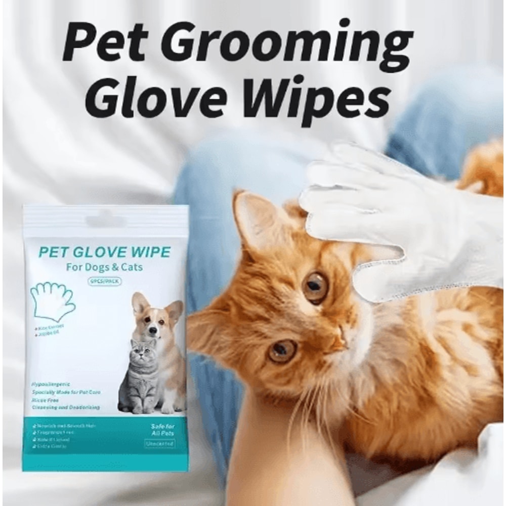 Fresh Paws Extra Thick Pet Grooming Wipes Gloves 6 Pack 4