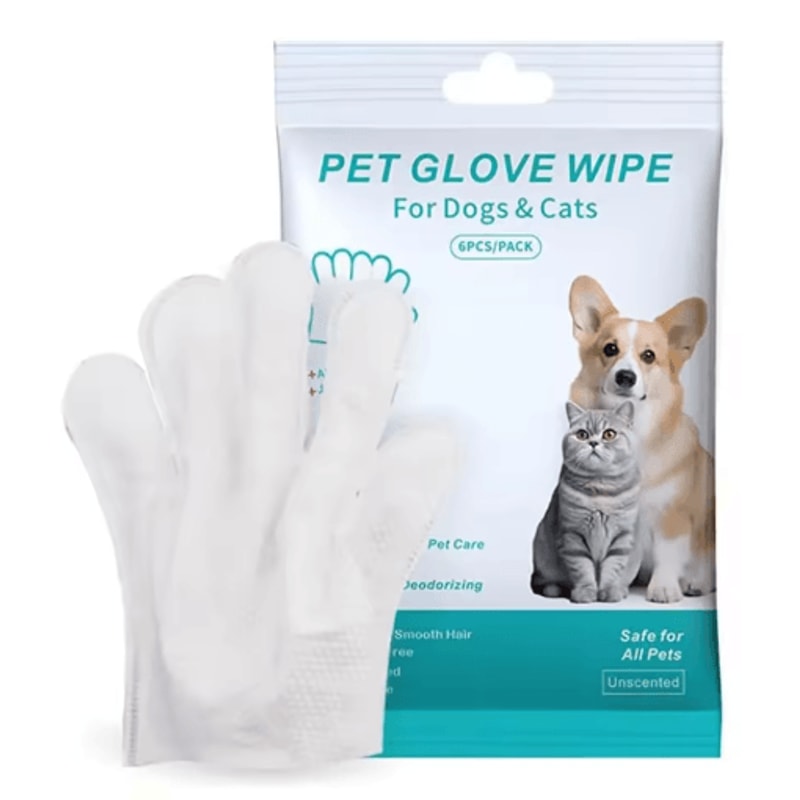 Fresh Paws Extra Thick Pet Grooming Wipes Gloves 6 Pack 5