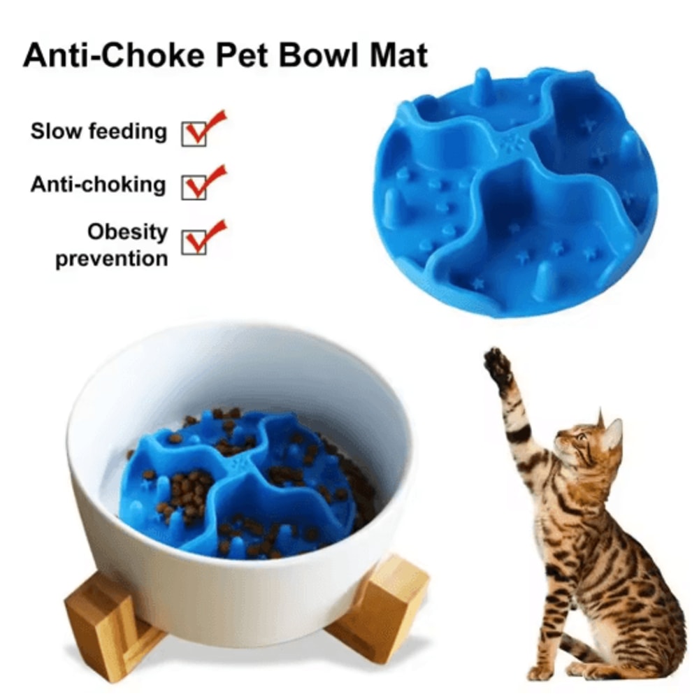 Silicone Slow Feed Licking Mat For Cats With Strong Suction Cup 0