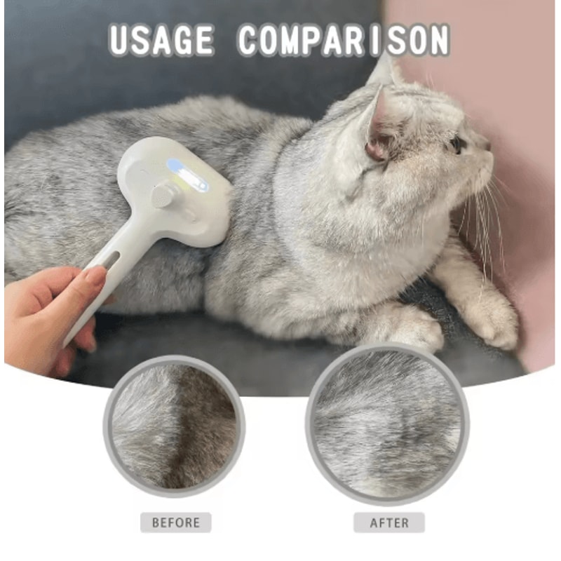 Steam Groom 3in1 Electric Pet Hair Brush With Spray Massage Function 6
