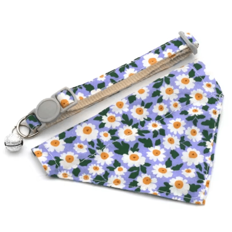 Daisy Charm Adjustable Pet Bandana Collar For Cats Small Dogs 2
