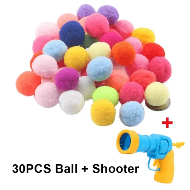 Interactive Cat Ball Launcher Toy With Plush Teaser And Bounce Ball Fun 1