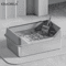 KEMORELA XL Stainless Steel Cat Litter Box With Lid And High Sides 0