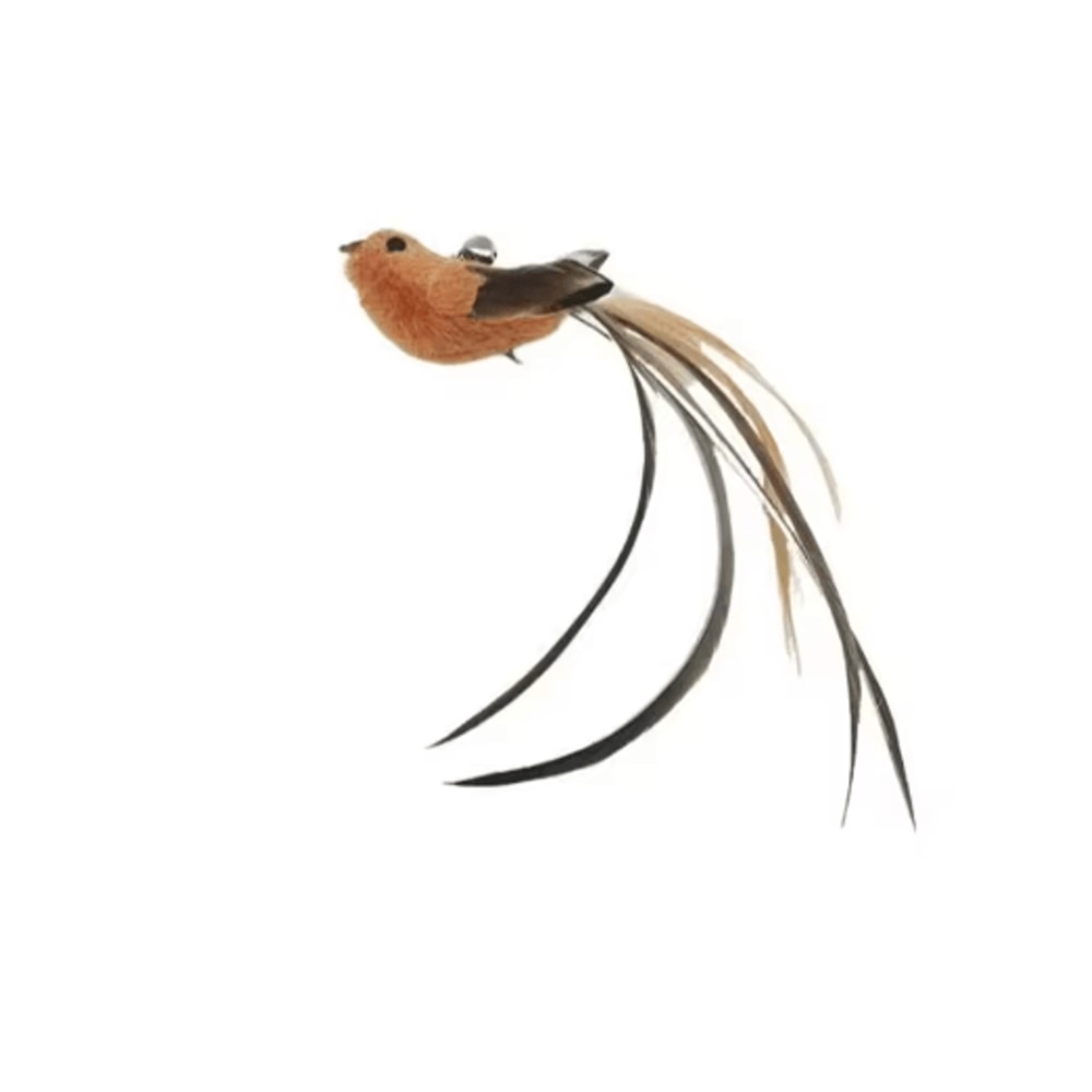 Suction Cup Feather Cat Teaser Wand With Simulation Bird Toy 2