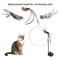 Suction Cup Feather Cat Teaser Wand With Simulation Bird Toy 6