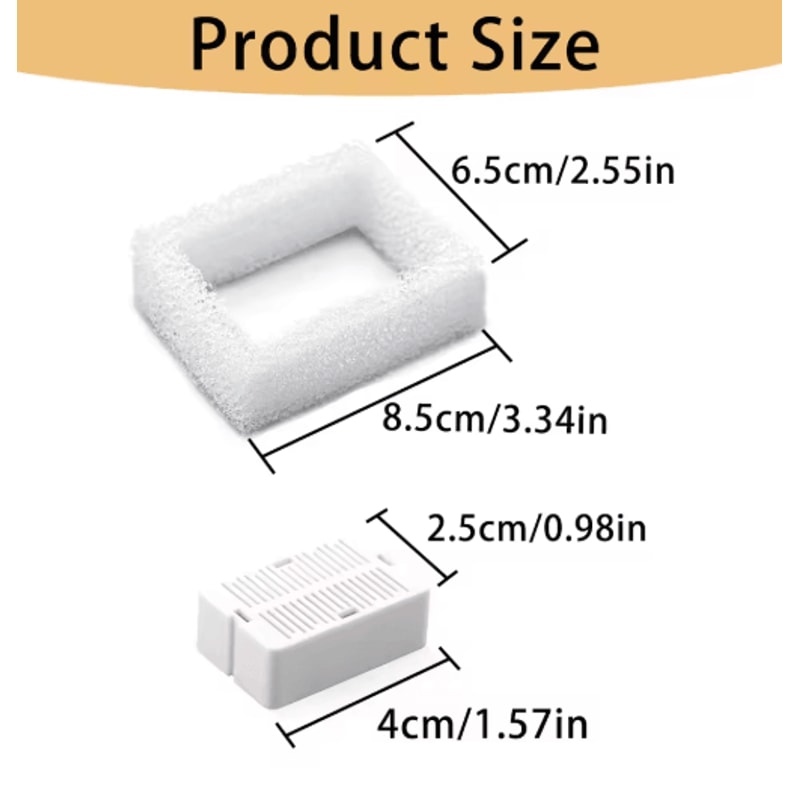 Cat Water Fountain Replacement Filter Set With Carbon And Foam Filters 5