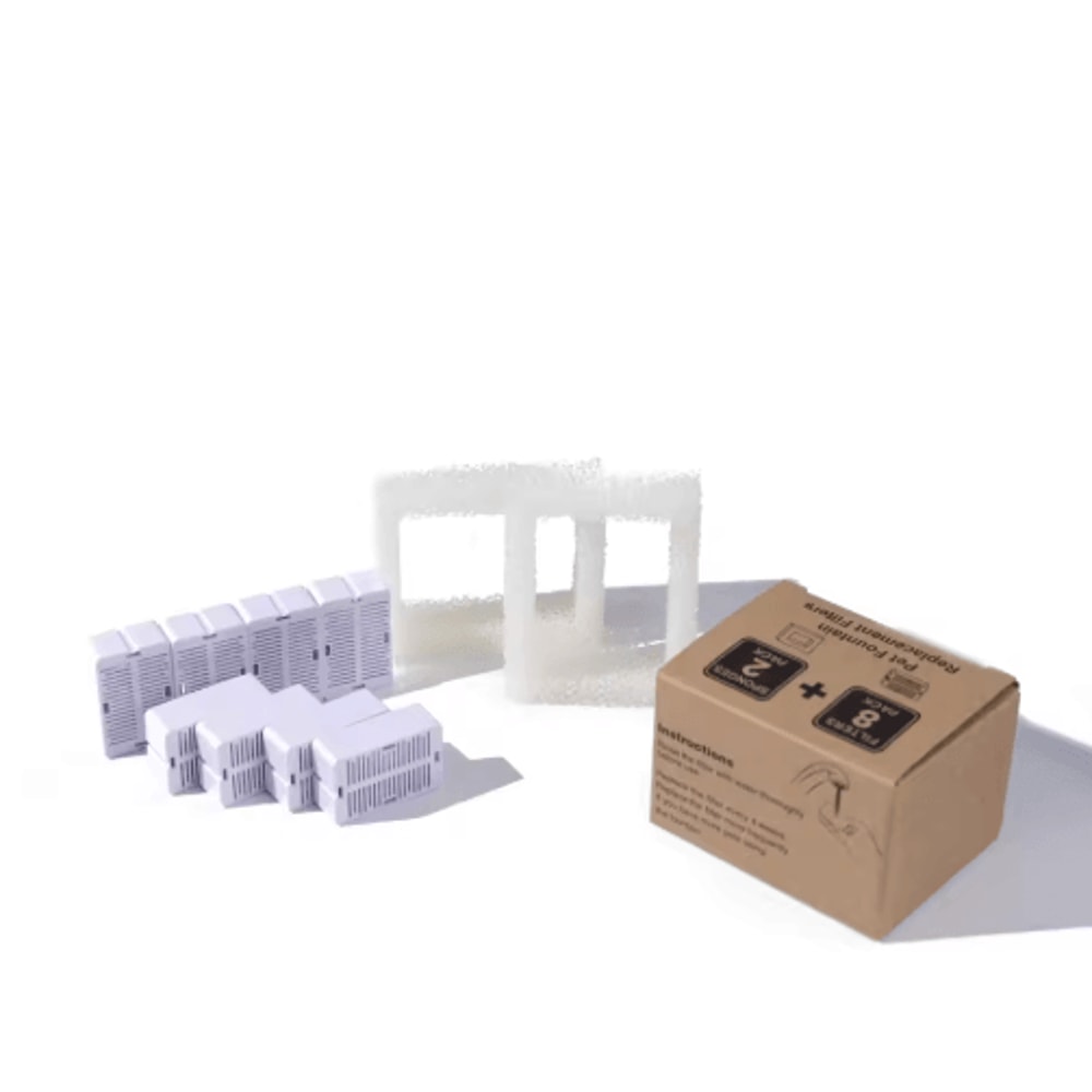 Cat Water Fountain Replacement Filter Set With Carbon And Foam Filters 6