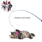 Super Long Telescopic Cat Teaser Wand With Feather Replacement Head 8