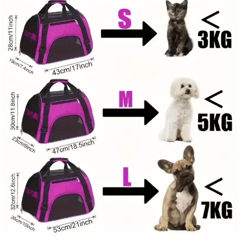 Portable Mesh Pet Carrier Bag For Cats And Small Dogs 8
