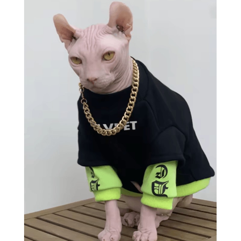 Warm Cotton Sweatshirt For Sphynx Cats And Devon Rex Cats 1