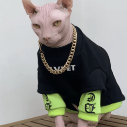 warm cotton sweatshirt for sphynx cats and devon rex cats