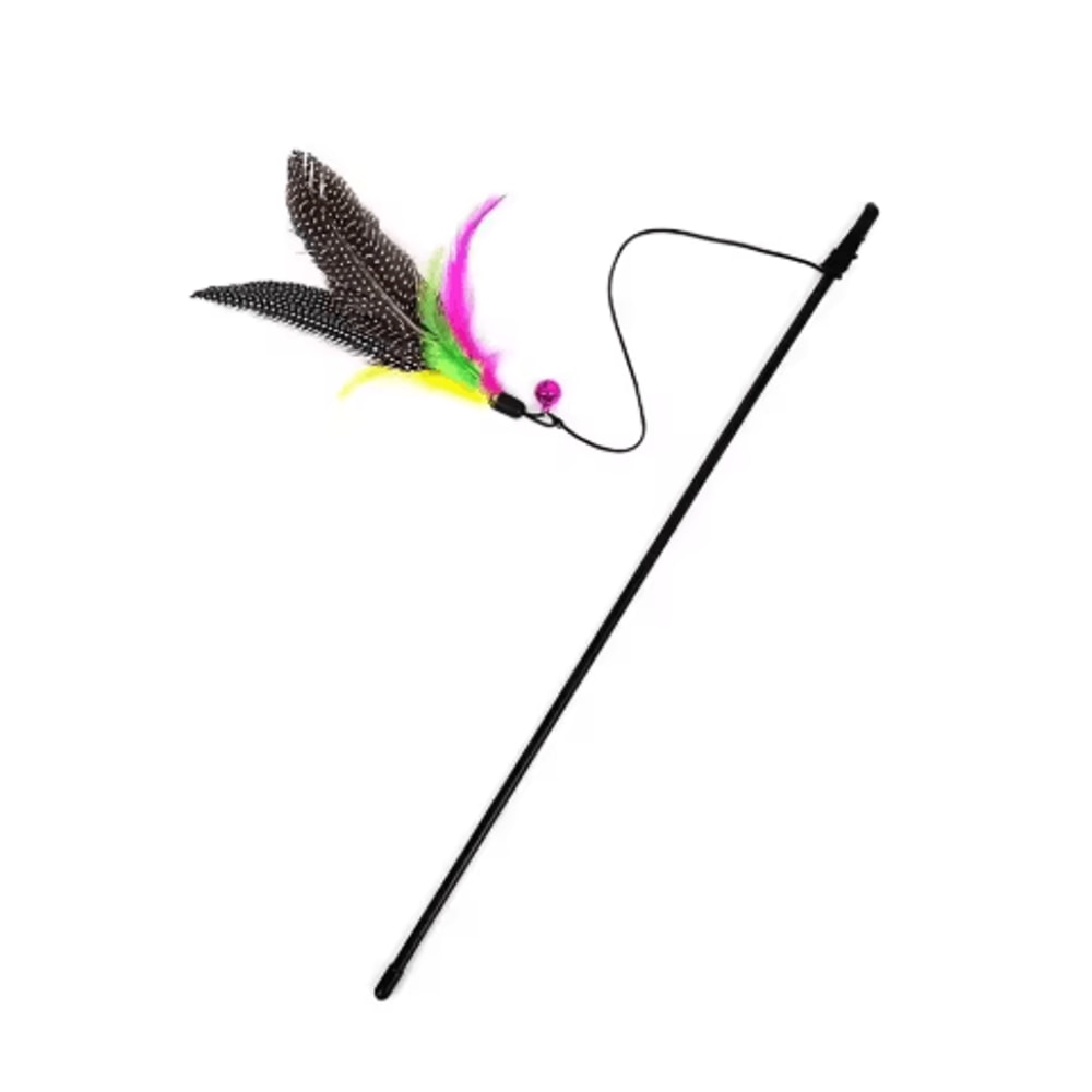 Interactive Cat Teaser Wand With Feather And Bell For Active Play 6