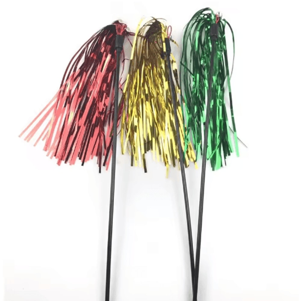 Colorful Ribbon Cat Wand Teaser Interactive Play Stick For Active Cats 6