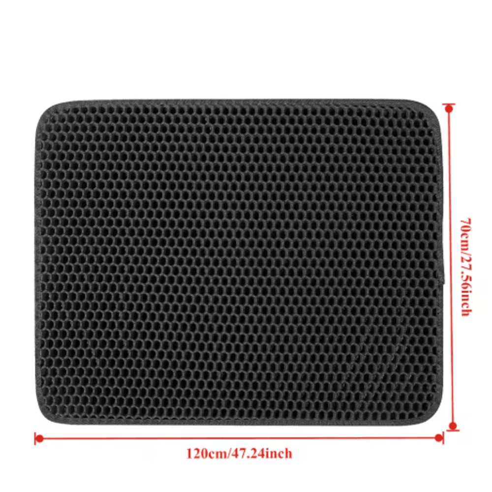 Waterproof DoubleLayer Cat Litter Mat Large Litter Trapping Pad For Cleaner Floors 2