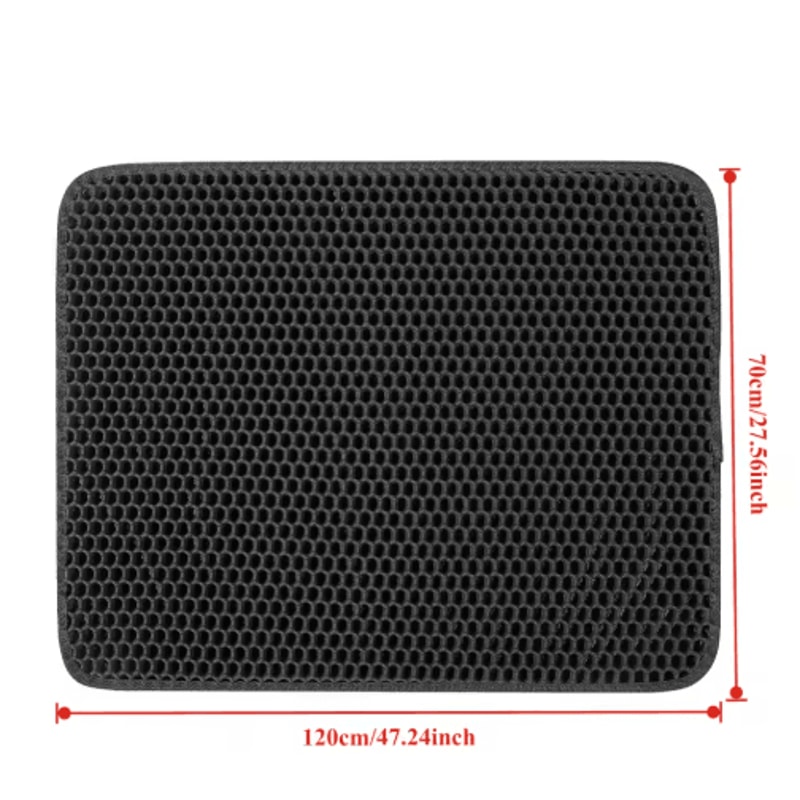 Waterproof DoubleLayer Cat Litter Mat Large Litter Trapping Pad For Cleaner Floors 2