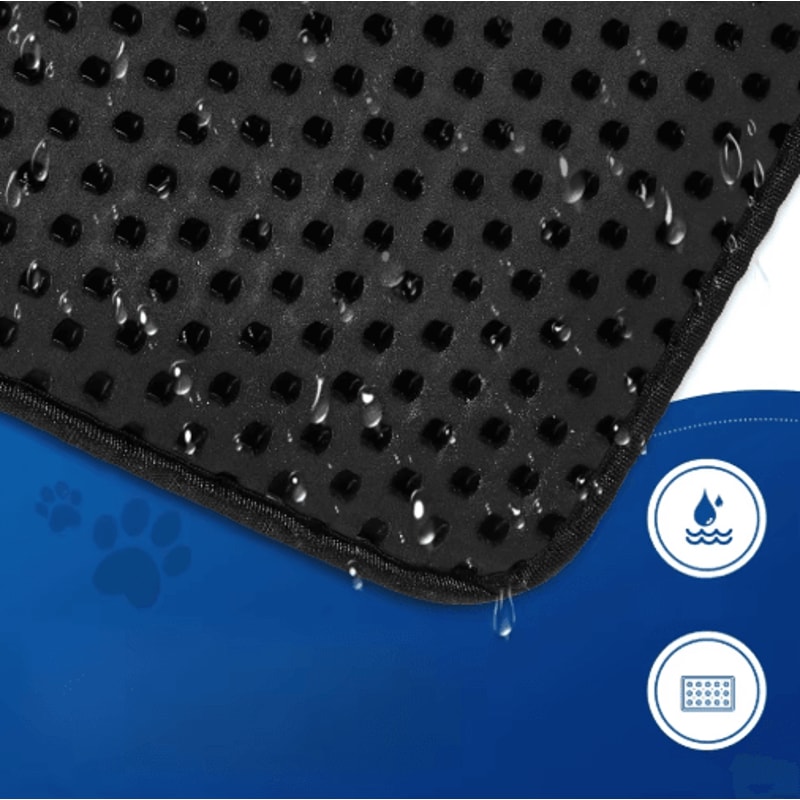 Waterproof DoubleLayer Cat Litter Mat Large Litter Trapping Pad For Cleaner Floors 4