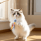 Wooden Cat Teaser Wand With Bell Interactive BiteResistant Toy For Active Cats 5