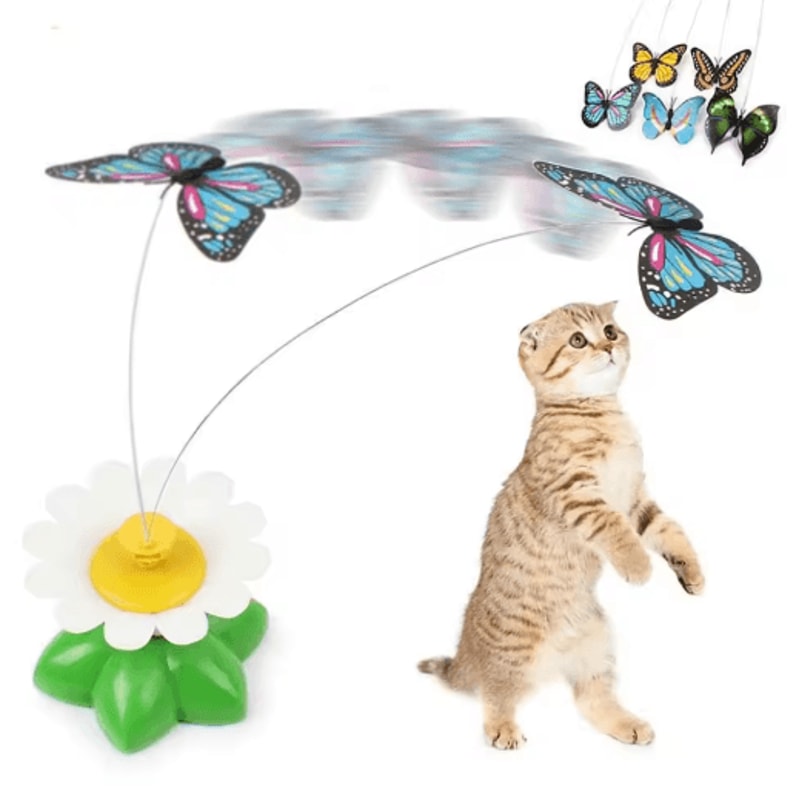 Automatic Rotating Butterfly Cat Toy Interactive Electric Pet Training Toy For Cats And Dogs 4