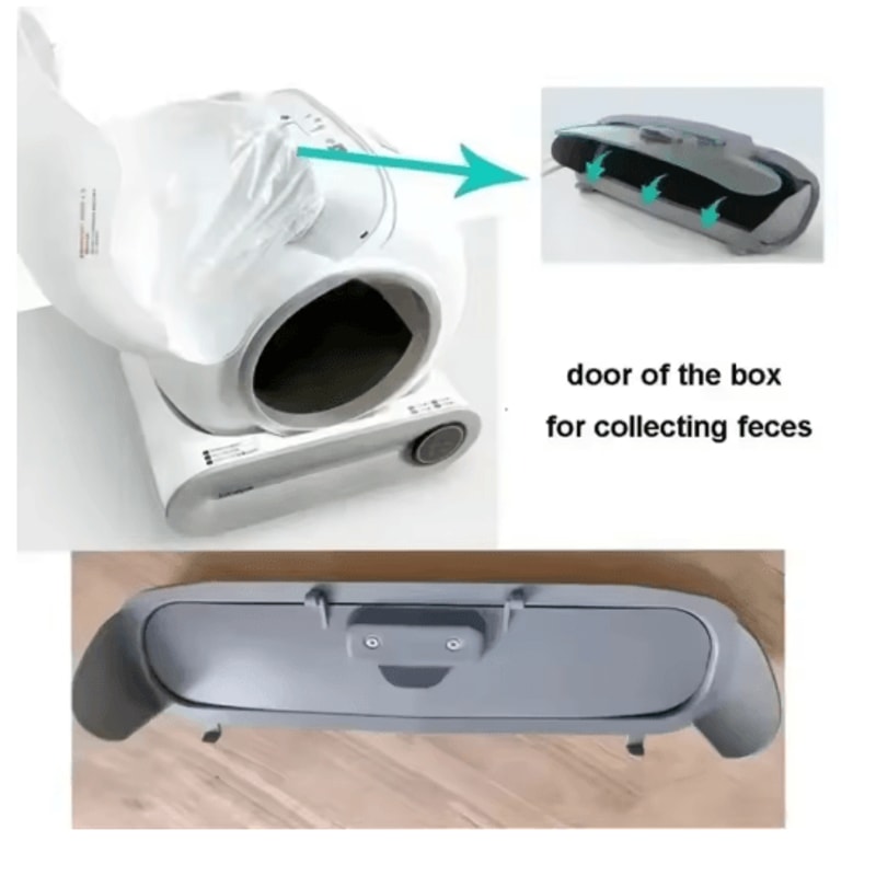 TONEPIE Automatic Cat Litter Box Replacement Accessories Filter Vent Screen Trash Bag Bin Compone 6