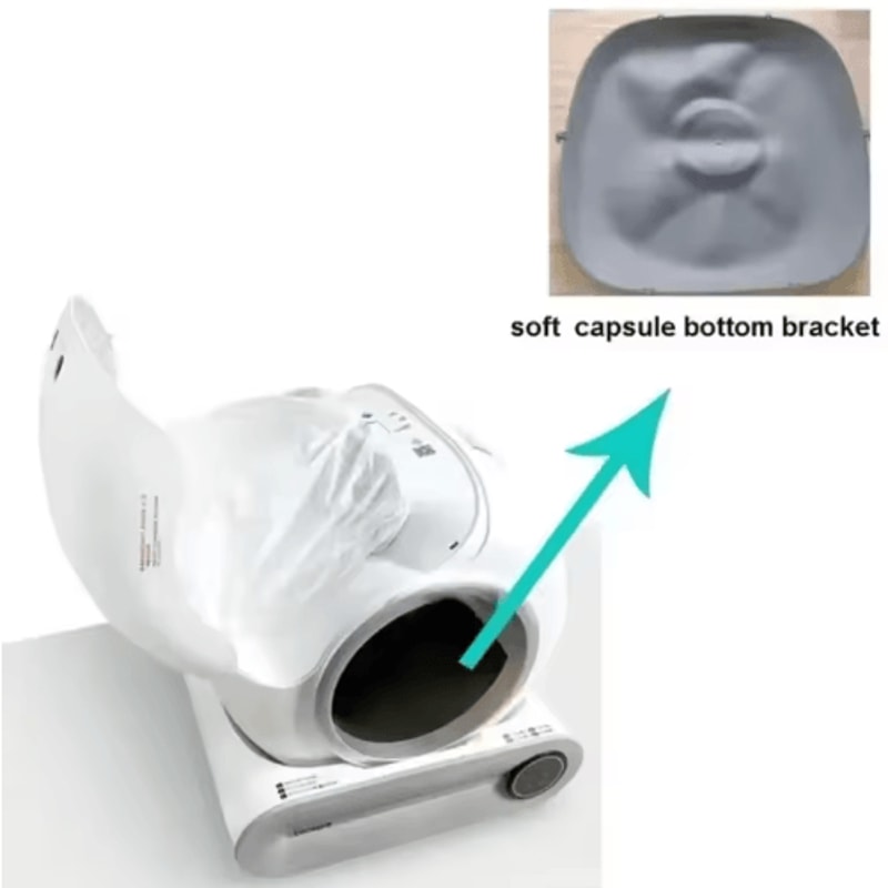 TONEPIE Automatic Cat Litter Box Replacement Accessories Filter Vent Screen Trash Bag Bin Compone 12