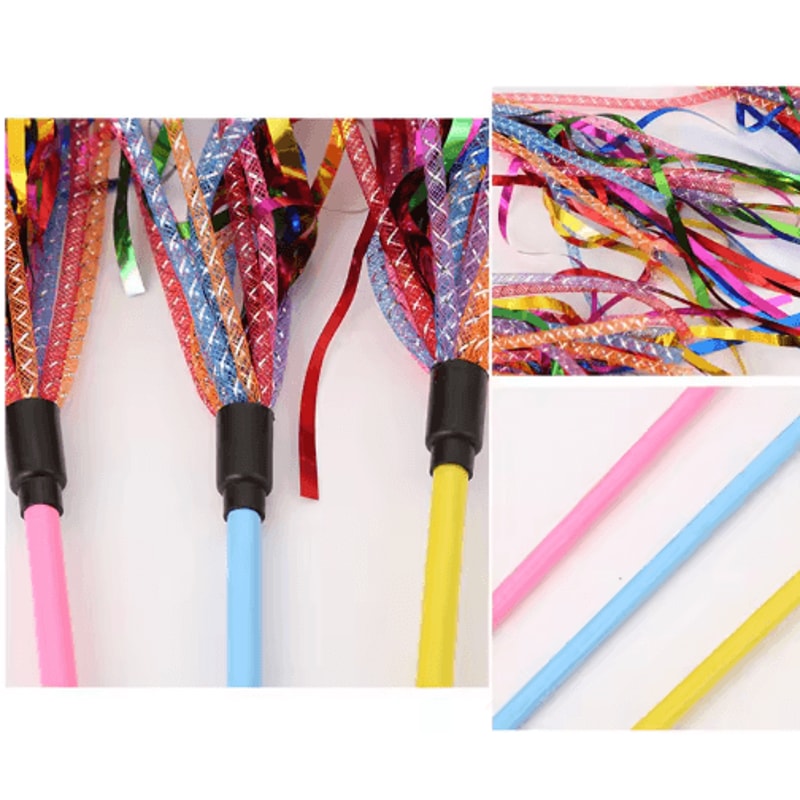 Colorful Soft Tube Cat Wand Interactive Teaser Stick For Indoor Cats And Kittens 4