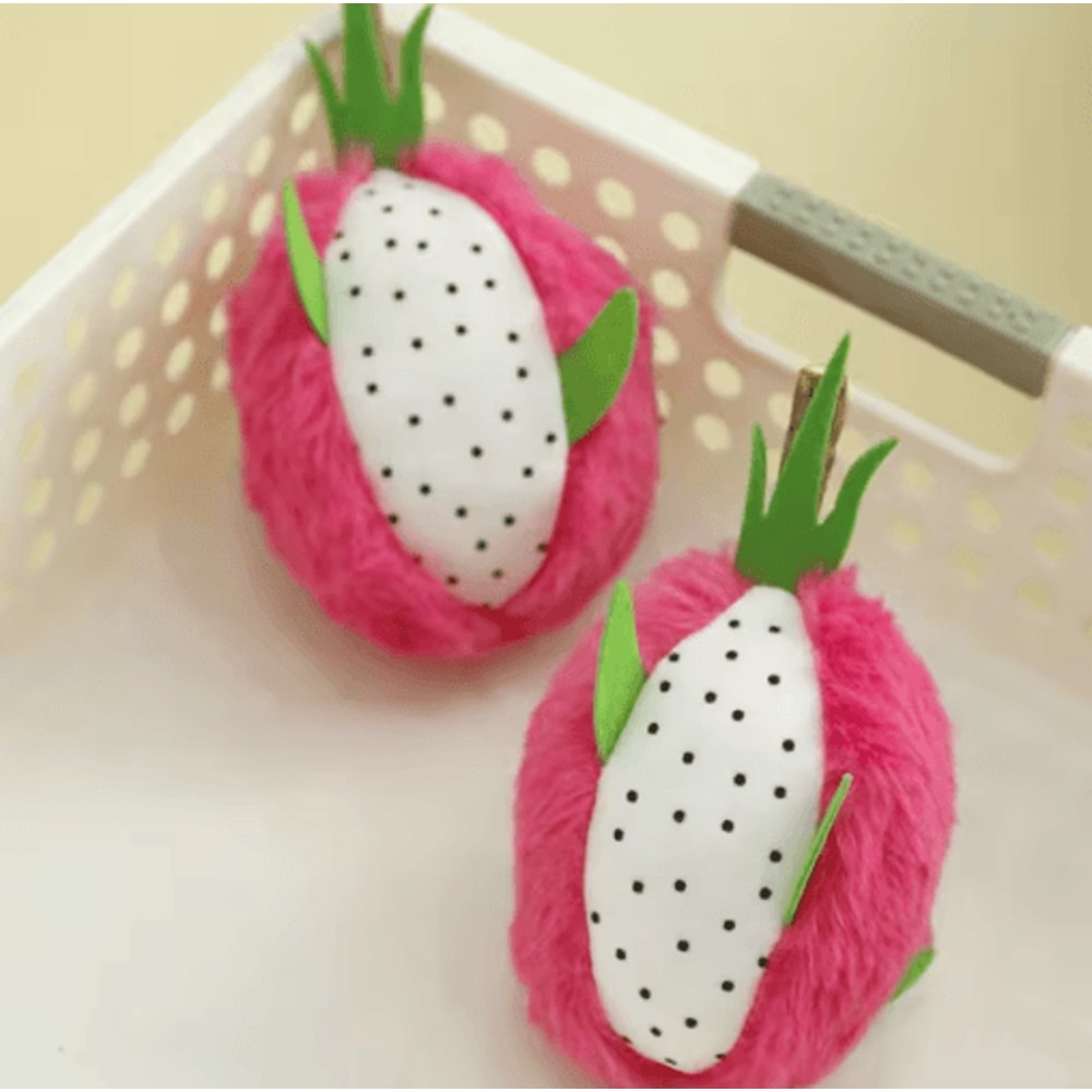 Dragon Fruit Catnip Plush Chew Toy BiteResistant Teeth Cleaning Toy For Cats 2