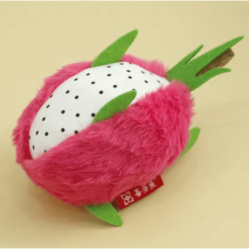 Dragon Fruit Catnip Plush Chew Toy BiteResistant Teeth Cleaning Toy For Cats 3