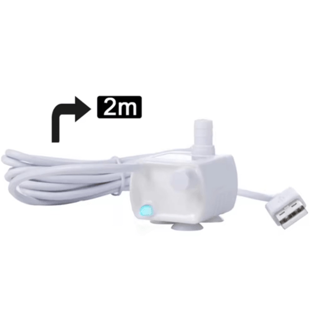 USB Pet Fountain Water Pump With LED Light Replacement Motor For Cat Water Dispensers 3